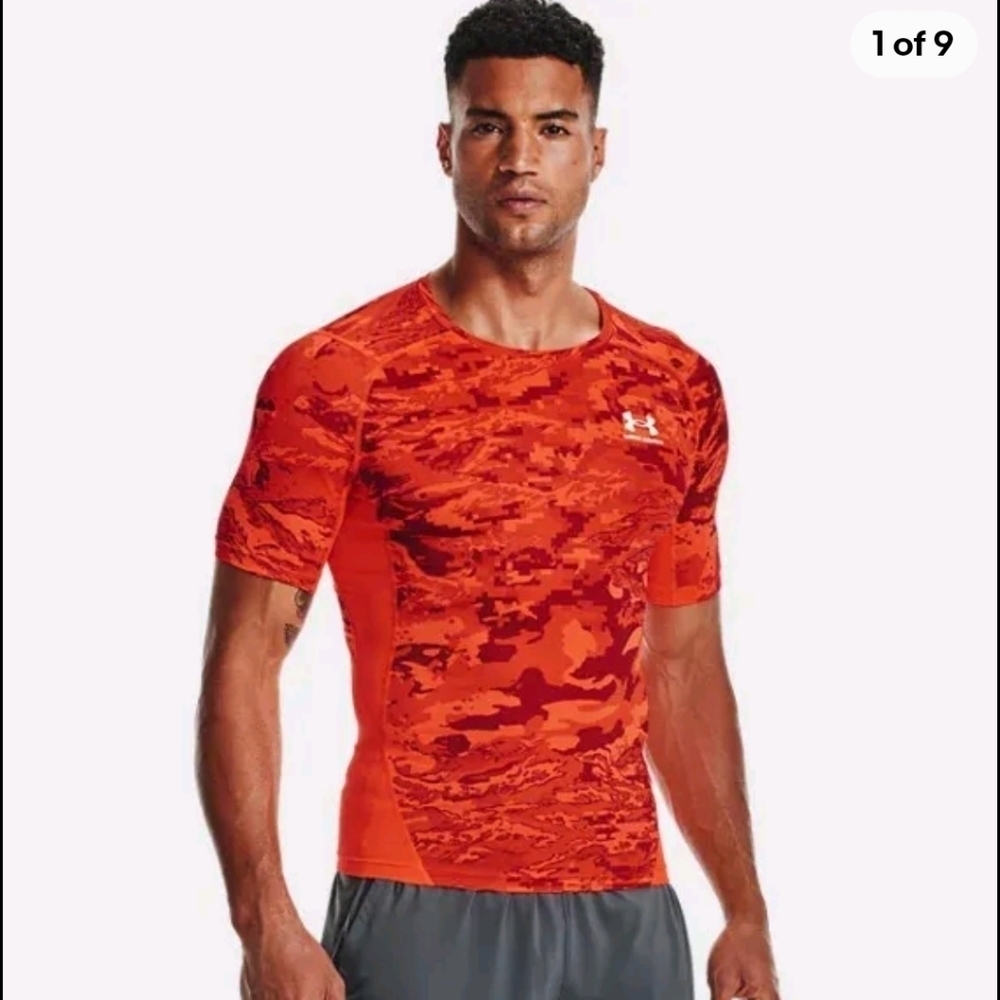 UNDER ARMOUR HEAT GEAR MEN'S CAMO TEE SHIRT LARGE LIKE NEW